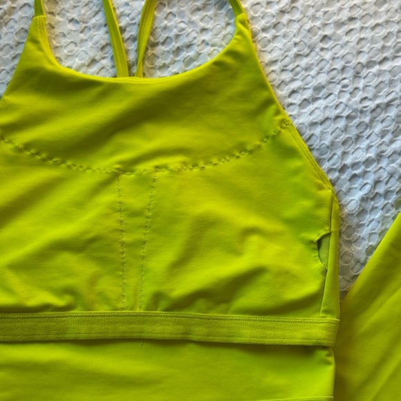 Old Navy Neon Yellow Active Powersoft Activewear Legging & Sports Bra Set - Picture 4 of 10
